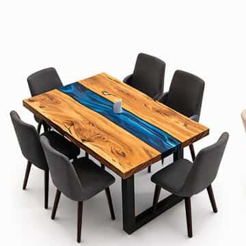 Wooden river table